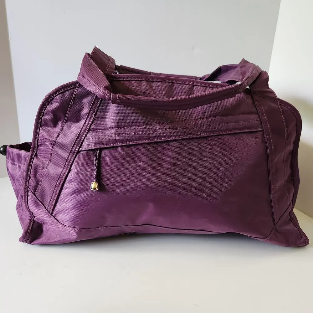 Gemline Purple Gym Duffel Bag Overnight Weekender Travel Carry On Tote Bag